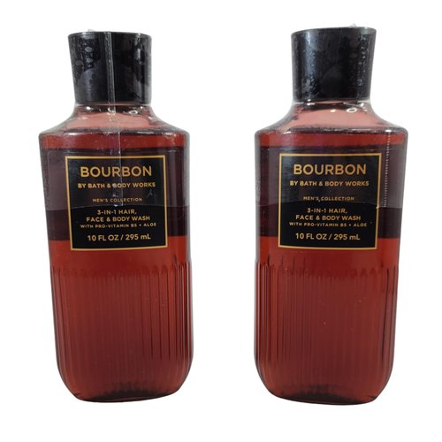 Bath and Body Works 2 Pack Men's Collection 2 in 1 Hair and Body Wash BOURBON.