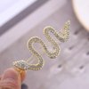 YienDoo Crystal Snake Hair Clips Barrette Vintage Medusa Hairpins Gold Sparkling Rhinestone Snake Barrette Headpieces Bobby Pin Snake Head Clip Bridal Hair Accessories for Women Girls