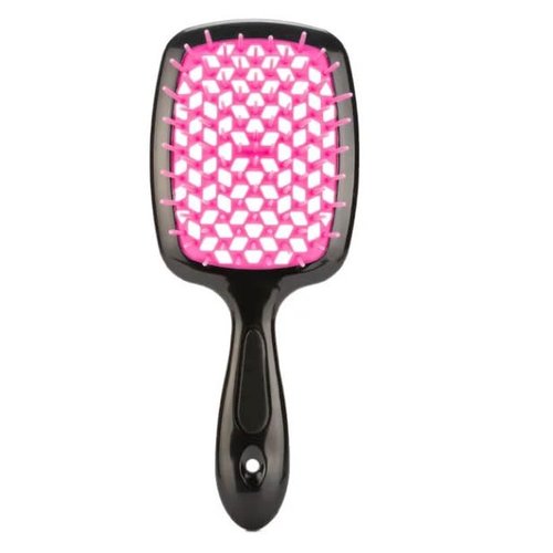 Generic Hollow Mesh Hair Comb Massage Wide Teeth Air Cushion Comb for Men and Women, Black