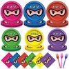 Justforjoyful 96Pcs Ninja Birthday Party Supplies Ninja Warrior Plates Napkins Party Decorations Ninja Master Tableware Set Karate Dinnerware for Kids Boys Girls Birthday Party Favor for 24 Guests