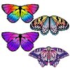 Creatoy Butterfly Costume Toddler, 4pcs Butterfly Wings Bulk for kids 3-9 Years Old Child Dress Up for Play Easter Party Favors