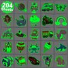CHARLENT 204 PCS Individually Wrapped Luminous Temporary Tattoos for Kids - Glow in The Dark Fun Tattoos for Boys Girls Birthday Party Favors Goodie Bag Fillers