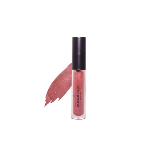 MANIFEST BEAUTY BIG POUT ENERGY Lip Plumper, Chili-Infused Lip Plumping Oil for Full and Smooth Lips, Lip Gloss Finish, With Easy Swipe XL Wand Applicator, Nude Luster, 0.12 fl oz