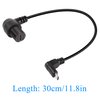 QIANRENON 90 Degree Angle USB C 3.1 Panel Flush Waterproof Cable 10Gbps Type C 3.1 Male to Right Angle Female Extension Cable, Threaded to Dashboard or Panel, 30cm/11.8in (Up&Down Bend)
