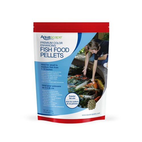 Aquascape Premium Color Enhancing Fish Food for Small to Medium Koi and Other Pond Fish, Medium P...