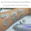 Go Ho Silver Body Glitter,Silver Face Glitter Gel,Hair Glitter,Holographic Chunky Glitter for Party Halloween Makeup, Glitter Sequins Festival Rave Accessories,05 Silver Glitter 52g