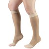 Truform Sheer Compression Stockings, 15-20 mmHg, Women's Knee High Length, Open Toe, 20 Denier, Nude, Small