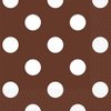 Chocolate Brown Dots Beverage Napkins | 16 Ct. | 5" x 5"