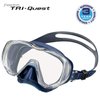 TUSA M-3001 Freedom Tri-Quest Scuba Diving Mask, Indigo Skirt/Indigo Frame