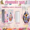 3D Puzzle Vase Puzzle Flower Vase Crafted from 160 Curved Plastic Puzzle Pieces 3D DIY Housewarming Gift for Flower Arrangements and Home Decoration (Butterfly)