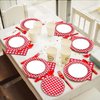 Tevxj 96 PCS Picnic Party Plates Red and White Gingham Checkered Plaid Party Tableware Barbecue Disposable Paper Plates Napkins Forks Birthday Party Decorations Supplies Favors for 24 Guests