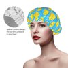 Yellow Rubber Ducks Shower Cap For Women Adjustable Double Waterproof Layers Bathing Shower Hat Hair Protection Reusable Ladies Spa Salon Shower Hat