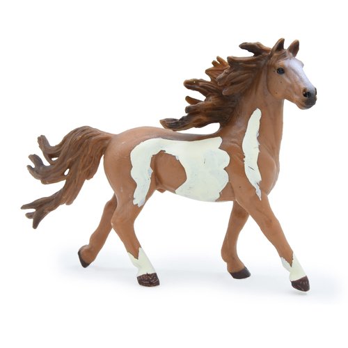 MODEBESO® Realistic Animal Figures Playset,Horse Figurines,Hand Painting Horse Figures,Educational Toy,Cake Toppers Christmas Birthday Gift for Kids Todllers (Pinto Horse)