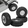 RC Car Tire, RC Metal Rubber Tire Tyre Upgrade Replacement Car model accessories for MN90 91 99 99S 1/12 RC Car Crawler Model toys (Silver)