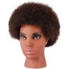 Kalyx African American Mannequin Head with 100% Human Hair Kinky Curly Hair Hairdresser Practice Styling Training Head Cosmetology Manikin Doll Head for Dye Cutting Braiding(137B)