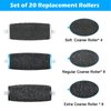 [10/20Pcs] Pedi Replacement Rollers ​Compatible with Amope Pedi Perfect Refills Electronic Foot File,with 8 Extra Coarse&8 Regular&4 Soft, for Foot Scrubber Callus Remover, Ped Egg Powerball for Feet