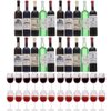 LOGOFUN 44 Pcs Mini Wine Bottles Dollhouse Miniature Bottles 1:12 Scale Tiny Champagne Bottles and Wine Glasses Model for Dollhouse Kitchen Bar Accessories