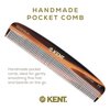Kent 7T Handmade All Fine Tooth Pocket Comb for Men, Hair Comb Straightener for Everyday Grooming Styling Hair, Mustache and Beard, Use Dry or with Balms, Saw Cut and Hand Polished, Made in England