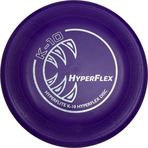 Hyperflite K-10 HyperFlex Dog Flying Disc • Canine Competition-Approved Flying Disc • Tough and Flexible • Puncture Resistant • 8.75 Inch/150 Grams • Purple