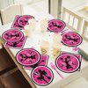OBUSATT 96Pcs Cheerleader Party Supplies Cheerleading Paper Plates Napkins Gymnastics Party Decorations Girls' Birthday Dinnerware Party Favor Tableware Serves 24