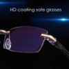 LUFF Reading Glasses Hd Anti-Blue Diamond Cut Edge Frameless Reading Glasses for mens(2.0X)