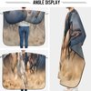 visesunny Barber Cape Horse Animal Polyester Hair Cutting Salon Cape Apron Anti-Static Haircut Water-Resistant Shaving Cloth Beard Shaving Bib Hairdressing Cape