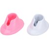 2pcs Pink and White Nail Polish Bottle Holder-Soft Rubber Nail Polish Bottle Holder -Anti‑Spill Nail Polish Stand for Nail Art -Salon Nail Art Supplies Organizer Display