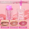 2024 NEW Magic Color Changing Moisturizing Lip Oil, Boss UP No-Sticky PH Warm Change Lip Oil, Glow Luminous Hydrating Lip Gloss with Shimmery Finish, Lightweight, Nourishing Repairing Primer Lip Tint