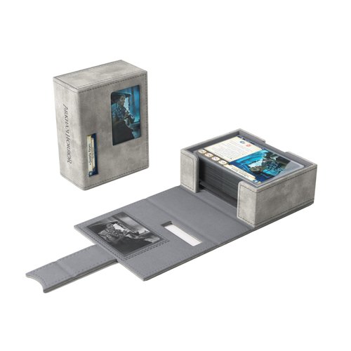 Gamegenic Arkham Horror Investigator Deck Tome - Premium Deck Box for Arkham Horror: The Card Game, Holds a Full Investigator Deck, Neutral - Gray Color, Made