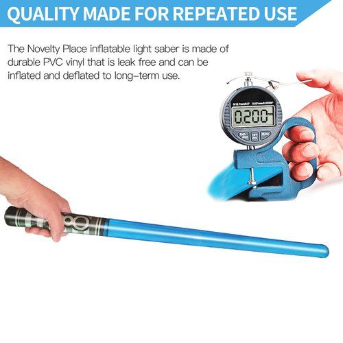 Novelty Place Inflatable Light Saber Sword Toys Set for Kids Party Favors, 30 Inches (Pack of 6)
