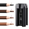 4-in-1 Plastic Duckbill-Shape Eyebrow Pencil Shaper - Eye Makeup Shaping Tool for Waterproof Peel Off Brow Pencils - Compact Cosmetic Shaper for Beginners & Professional