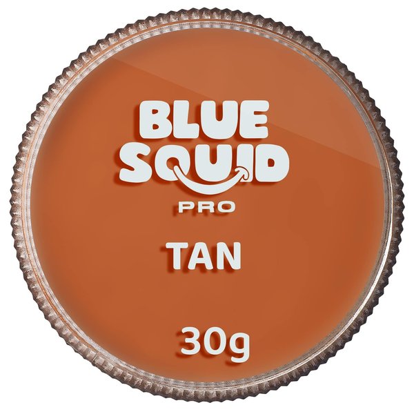 Blue Squid PRO Face Paint - Classic Tan (30gm), Professional Water Based Single Cake Face & Body Paint Makeup Supplies for Adults Kids Halloween Facepaint SFX Water Activated Face Painting Non Toxic