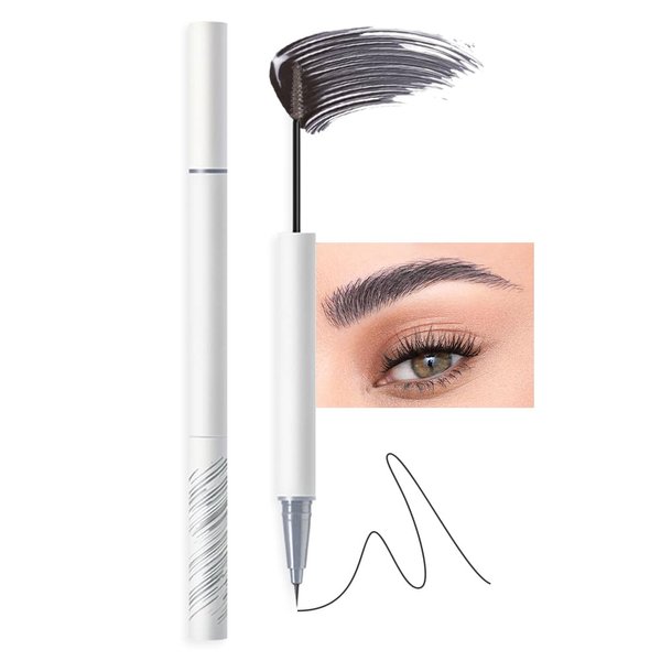PROFESSIONAL MAKEUP Lift & Snatch Eyebrow Tint Pen, Ultra-Fine Waterproof Eyeliner Liquid Eyebrow Pen Longlasting Women Perfect Eye Makeup delineador impermeable para delinear cejas (black)