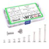 Chicago Binding Screws Posts Assorted Kit,Hincell 90Sets 9 Sizes 304 Stainless Steel Phillips Chicago Binding Post Screw Kit for Scrapbook Photo Albums Extension Posts and Screws Craft Bookbinding