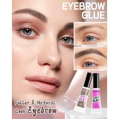 Eyebrow Gel Set with Brow Tool-Waterproof Taupe Tinted Eye Brow Gel & Clear Brow Setting Glue,Longlasting Brow Tinting Gel Brow Filler for Eyebrows,Thanksgiving Eyebrow Makeup Gift Kit for Women-01+02