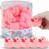 36 Pieces Classic Rubber Duck Bath Toys - No Holes BPA Free Floating Duckies for Boys Baby Shower, Party Favors, Kids Gifts (Pink)