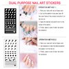 24 Sheets Airbrush Nail Stickers Nail Stencils French Tip Butterfly Star Heart Line Flower Moon Christmas Nail Decals Printing Template DIY Stencil Tool Nail Designs Nail Decorations