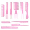 10 Pcs Professional Styling Comb Set - Coarse and Fine Toothed Pick Combs for Hairstyling