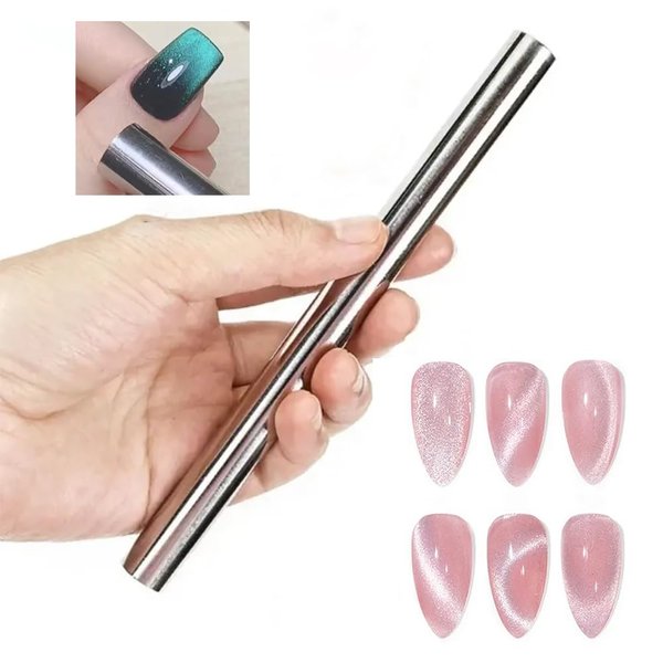Cat Eye Magnet for Nail Double Ended Design Long Strong Magnetic Nail Magnetic 3D Cat Eyes Nail Art Magnetic Strong Pen 1 Piece