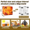 Dinosaur Toys Magnetic Blocks-Build Mine Magnet World Volcano Edition Kids Toys for 3+ Year Old Boys and Girls Building Blocks Toddler Toys Games Through Jurassic Learning Sensory Toys Gifts