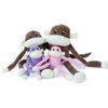 ZippyPaws - Spencer The Crinkle Monkey Dog Toy, Squeaker and Crinkle Plush Toy - Purple, Small