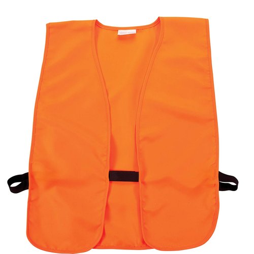 Allen Company Adult Blaze Orange Hunting Vest with a Hook and Loop Closure - High-Visibility Saftey Gear for Men and Women - Fits Over Clothes and Jacket - Comes with High-Visibility Hat - 38" - 48"