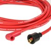 Universal Spark Plug Wire Set 8.5mm with Red Silicone Jacket and 90 Degree Boots Replaces Accel 4041