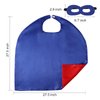 Evlatte Kids Superhero Cape and Mask, Festival Fancy Dress Superhero Costumes for Boys and Girls Dress up for Halloween Christmas Cosplay Birthday Party (Blue-Red)