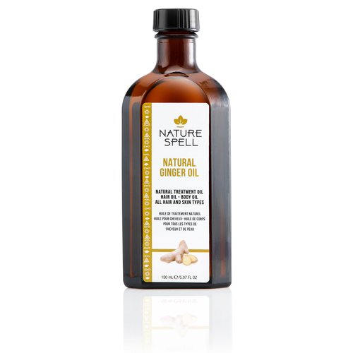 Nature Spell Ginger Oil for Hair & Body, 5.07 Fl Oz, Pre-Diluted Ginger Essential Oil for Hair Growth, Massage Oil for Massage Therapy, Suitable for All Hair & Skin Types