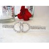 lnfiniti shaped crystal hair barrette clip bridal clip bridal barrette (Primary color: Silver)