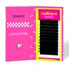 TDANCE Cashmere Lash Extensions Super Matte Black Classic Lash Extensions 0.05mm Thickness CC Curl 14-19mm Volume Eyelash Extensions for Professional Salon Use(0.05-CC,14-19mm)