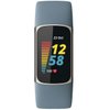Fitbit Charge 5 Advanced Fitness Tracker with GPS, Heart Rate, Sleep & Health Tracker - Power Bundle with Adapter (Blue Stainless Steel)