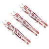 LUXXII (6 Pack) Practical Nail Art Tools Pedicure Cuticle Trimmer Remover Pusher Dead Skin Callus Removal Fork Brown (B)