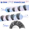Fluffy Lash Clusters 300D Thick Long 12-25mm Volume Cluster Eyelash Extensions 224Pcs Wispy Individual Lashes D Curl Waterproof Eyelash Clusters Soft False Eyelashes DIY at Home, by Yaiseiko